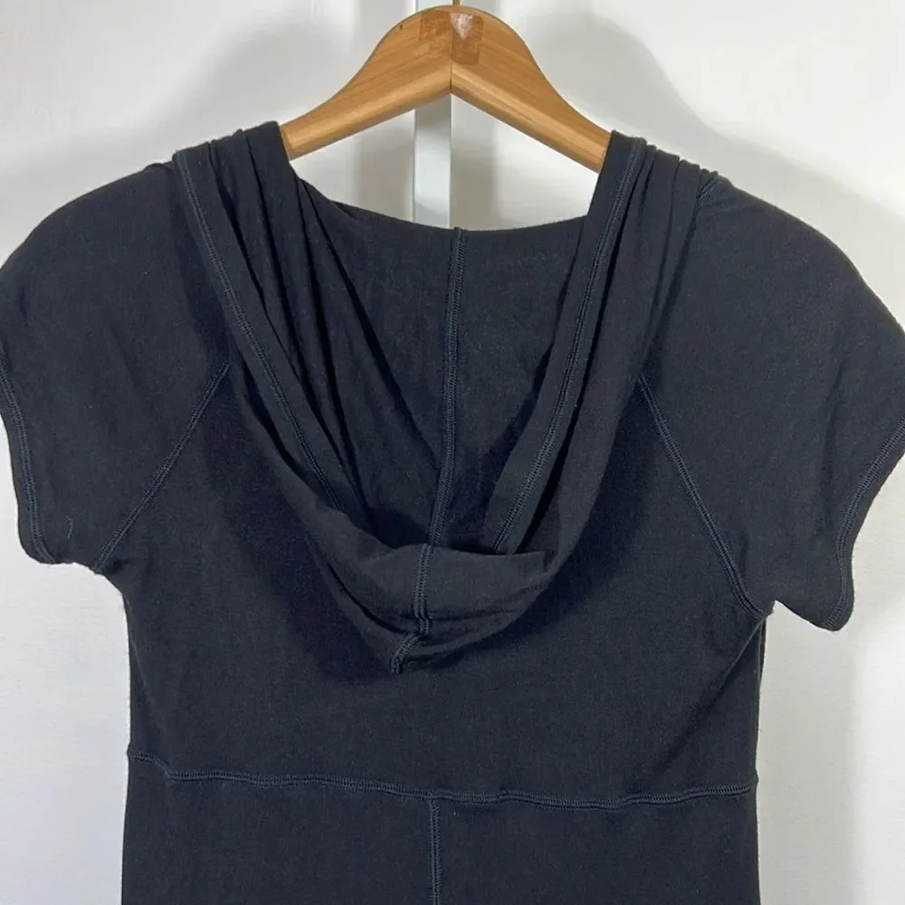 ROBIN PICCONE Women’s Resort Wear Hooded Swim Cover Up/Dress Black Size Small
